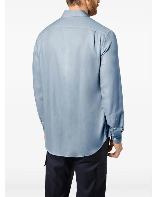 Paul & Shark Blue X-Soft Twill Shirt for men