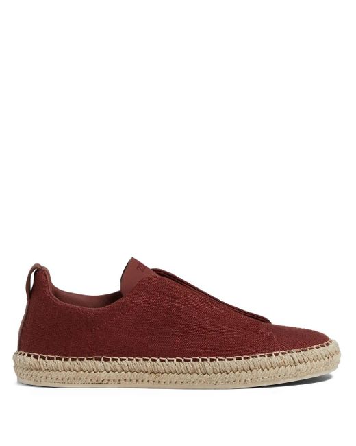 Zegna Brown Triple Stitch Espadrilles for men