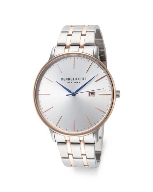 Kenneth Cole Metallic Date Window Link Bracelet 42Mm Watch for men