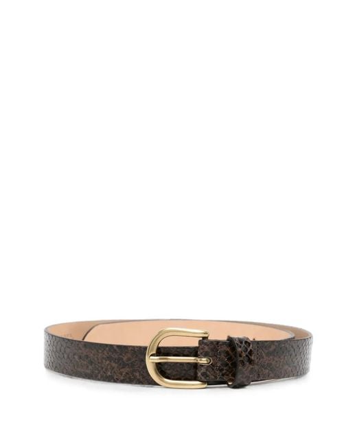 Isabel Marant White Zap Leather Belt