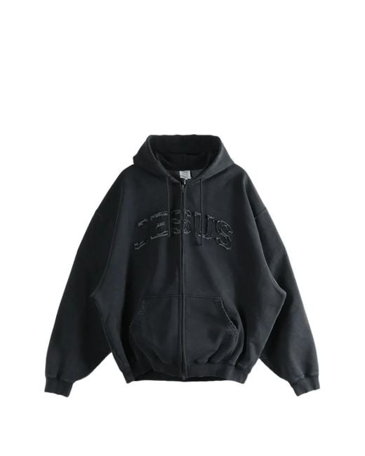 VETEMENTS ユニセックス パーカー ブラック VETEMENTS ユニセックス