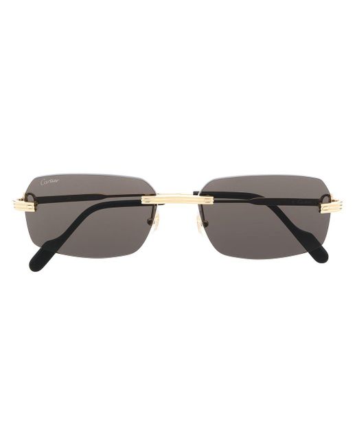 Cartier Square-frame Sunglasses in Gold (Metallic) for Men | Lyst UK