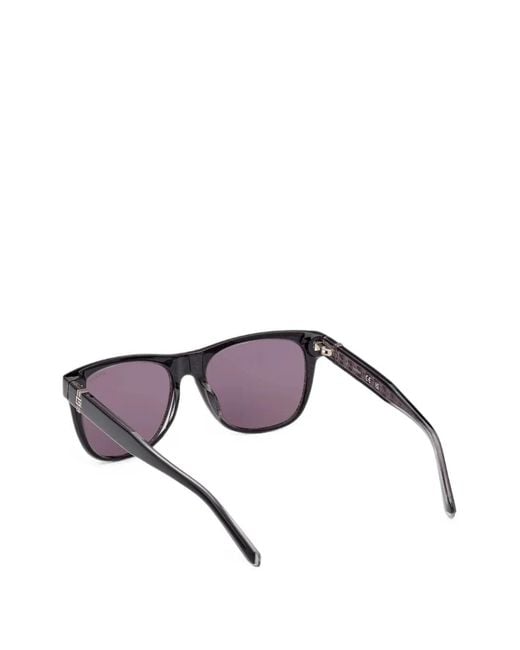 GUESS EYEWEAR Purple Square-Frame Logo-Print Sunglasses