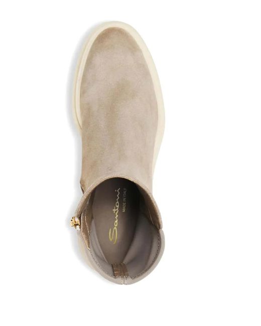 Santoni Natural Wildlederstiefel