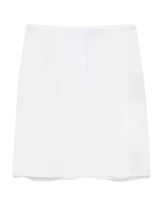 Dolce & Gabbana Semi-Doorzichtige Mini-Rok in het White