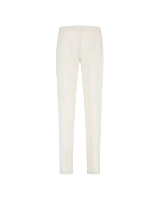 Fedeli White Drawstring Trousers for men