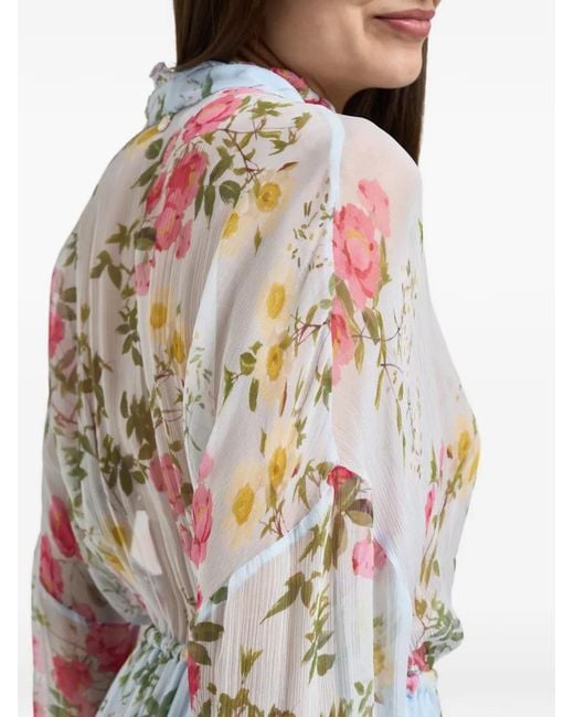 Liu Jo Blue Short Flowery Dress