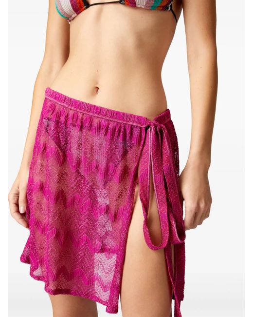 Missoni ジグザグ ビーチカバーアップ Pink