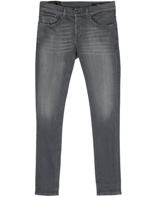 Dondup Gray George Mid-rise Skinny Jeans for men
