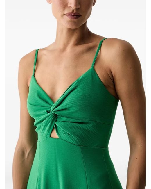 Morgan Green Twist-Detail Maxi Dress