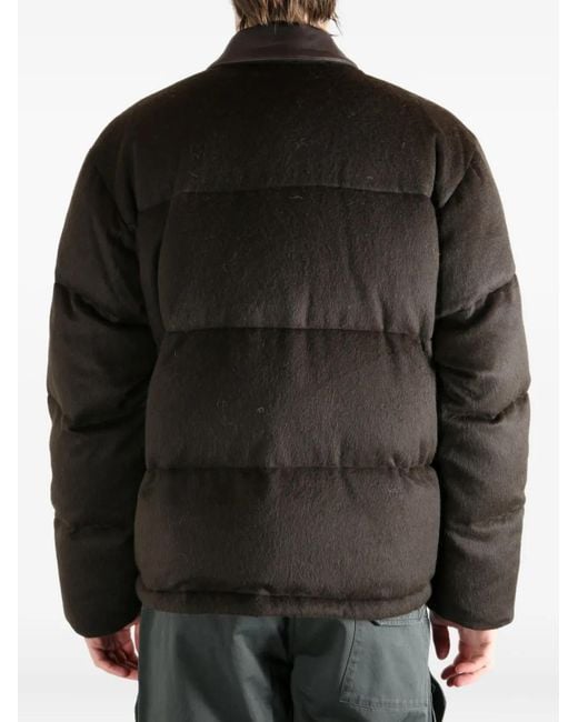 Auralee Green Padded Flap-Pocket Jacket for men
