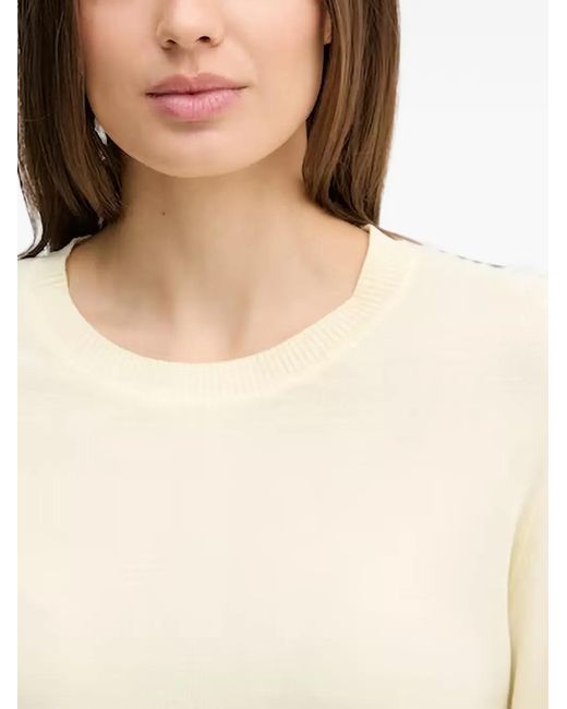 Benetton White Crew-Neck Sweater