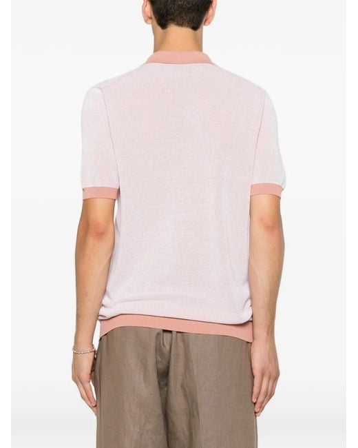 Gran Sasso Pink Fine-Knit Short-Sleeve T-Shirt for men