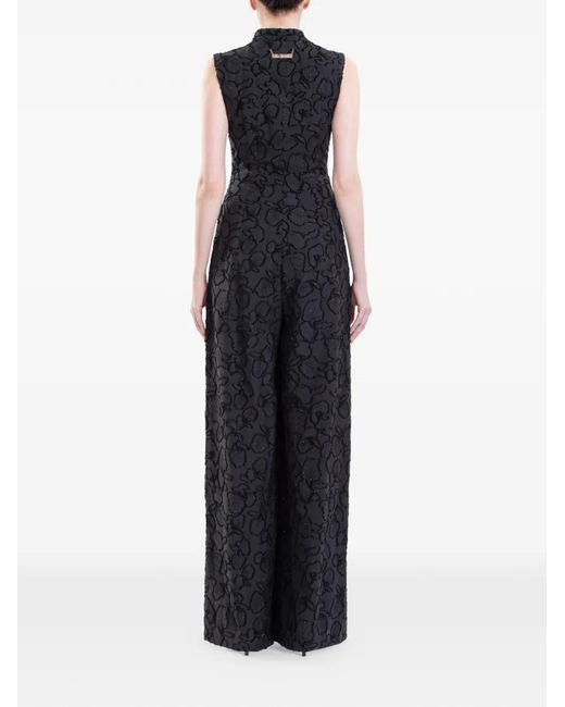 Saiid Kobeisy Black Textured Jumpsuit