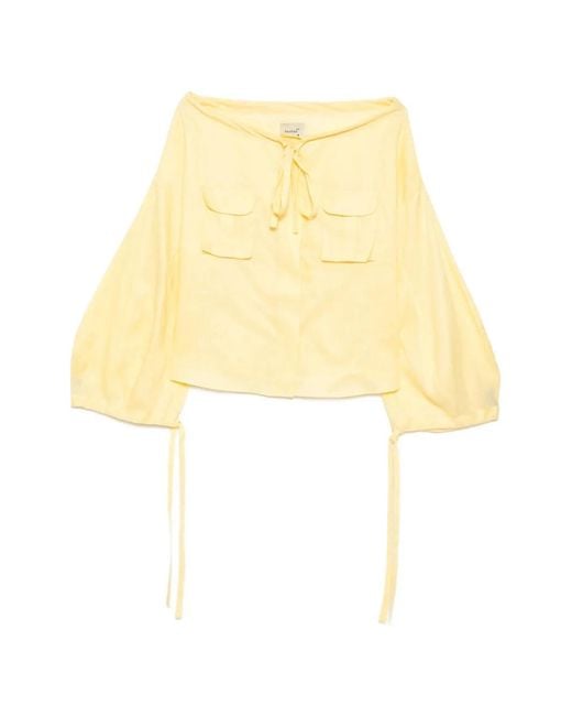 Bambah White Linen Balloon Shirt