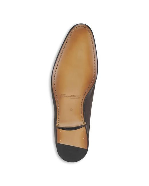 Santoni Brown Darius Loafers for men