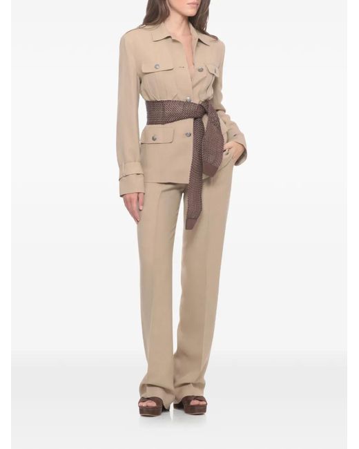 Antonelli Natural Multi-Pocket Fitted Jacket