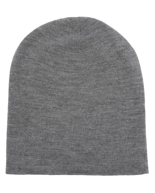Brunello Cucinelli Gray Soft Fine-Knit Beanie for men