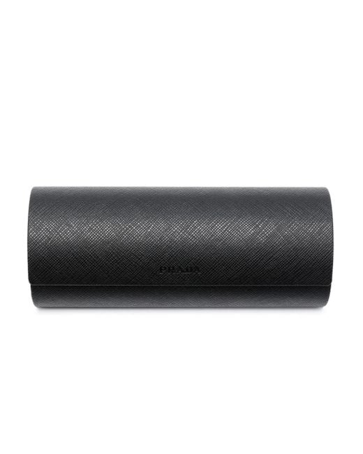 Prada Black Logo-Plaque Glasses