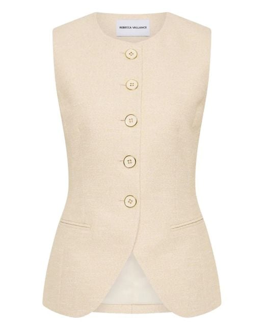 Rebecca Vallance Natural Button Winnie Vest