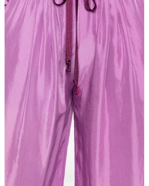 Forte_forte Purple Drawstring Trousers
