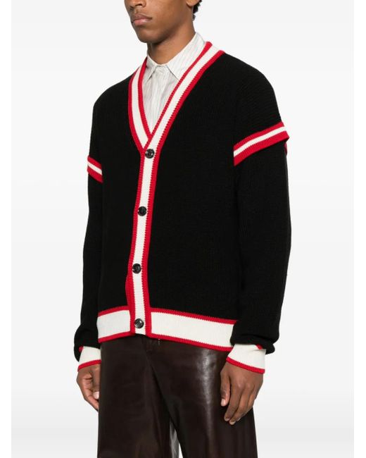 Gcds Black Magila Wool Cardigan for men