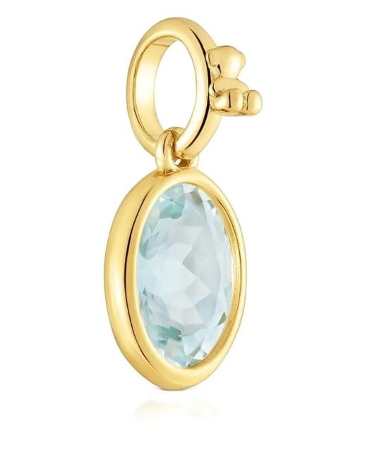 Tous Metallic Anhänger Mit Aquamarin