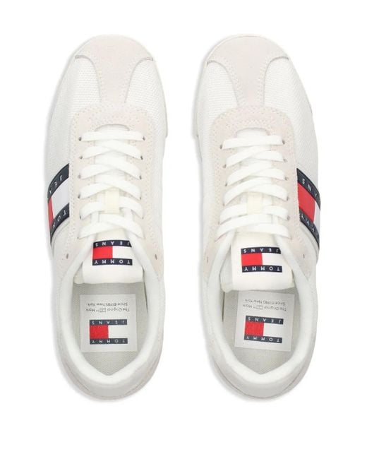 Tommy Hilfiger White Flag Logo Sneakers