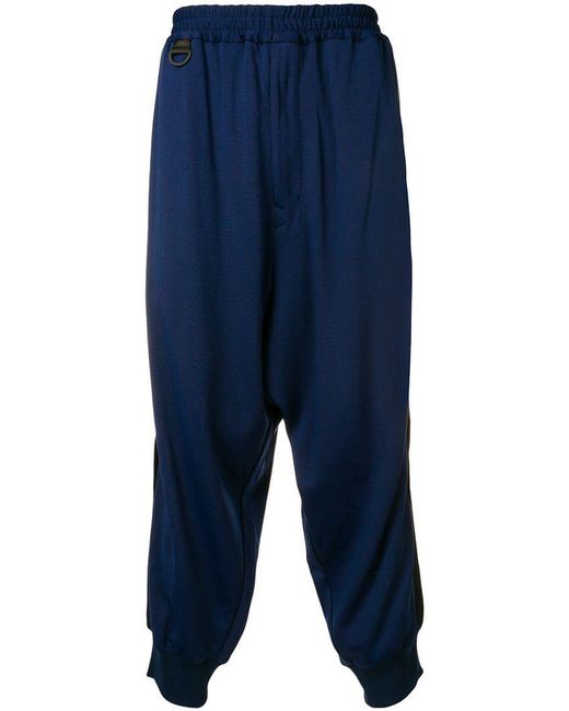 Y-3 Blue Y3 Adidas X Yohji Yamamoto Drop-crotch Trousers for men