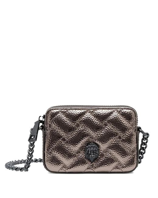 Kurt Geiger Gray Quilted Chain Cross Body Bag