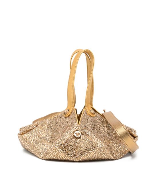 Versace Natural Mini Protea Tote Bag