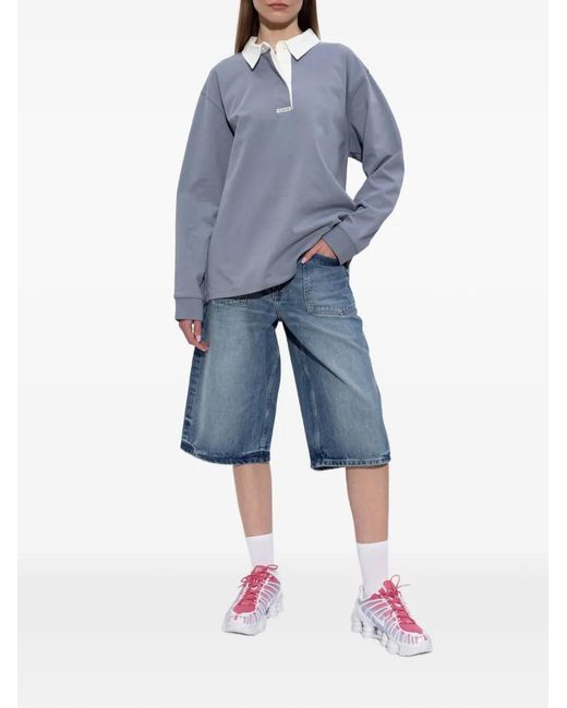 Samsøe & Samsøe Blue Saveyra Patch-Pocket Shorts