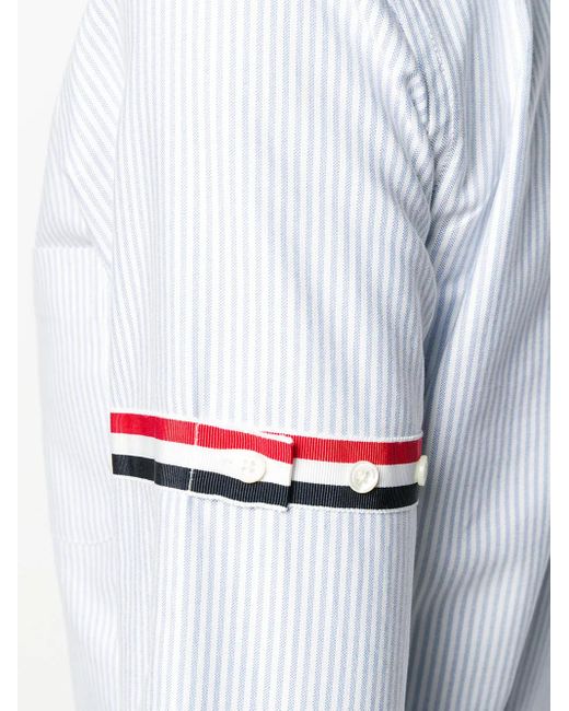 Thom Browne Blue University Stripe Armband Oxford Shirt
