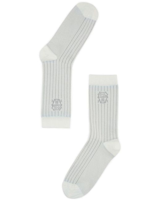 Brunello Cucinelli Socken mit Intarsien-Logo in White für Herren