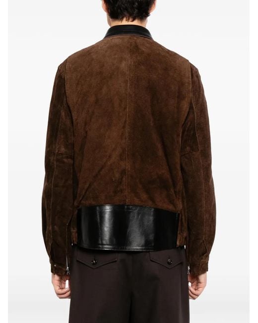 Sacai Brown Suede Blouson for men