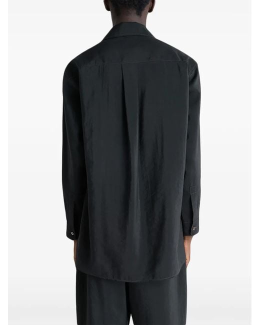 Lemaire Black Silk Shirt for men