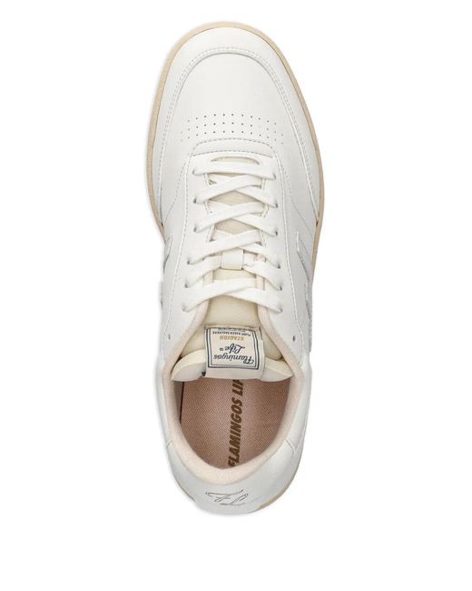 Flamingos White Stadion Logo-Appliqué Sneakers