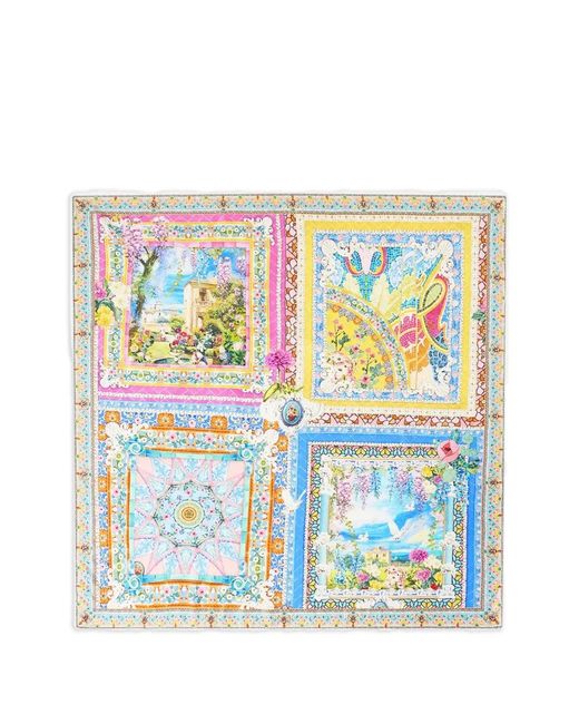 Camilla Blue Large Navás Nouveau Crystal-Embellishment Scarf