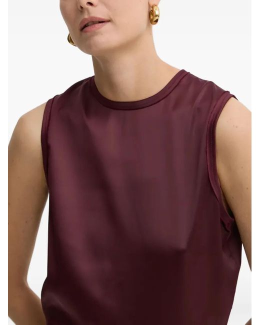 Aeron Purple Asymmetric Sleeveless Dress