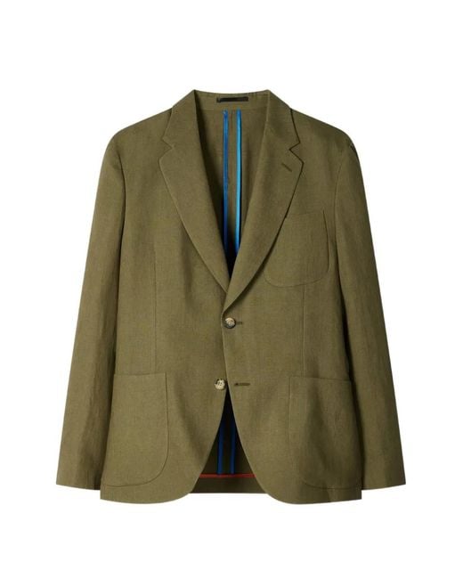 Paul Smith Green Lightweight Linen Blazer for men