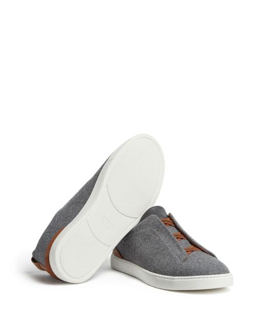 Zegna Sneakers mit Kontrastdetails in Gray für Herren