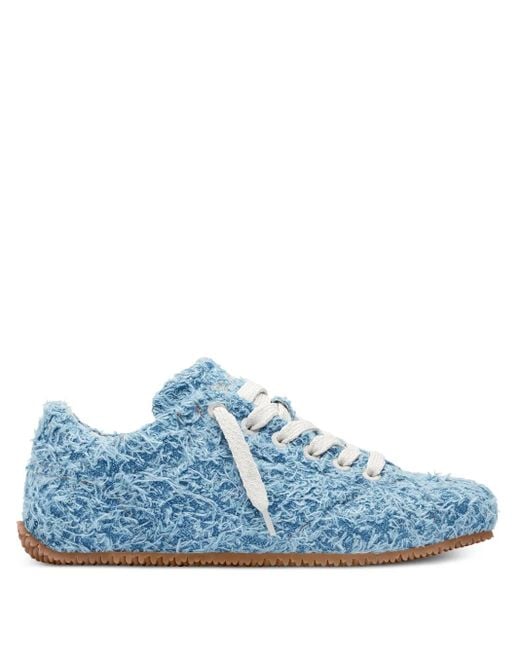 Axel Arigato Blue Tact Fuzzy-Textured Lace-Up Sneakers for men