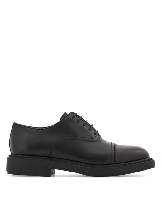 Ferragamo Black Laced Shoes for men