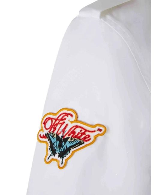 Off-White c/o Virgil Abloh White Logo-Patch Shirt