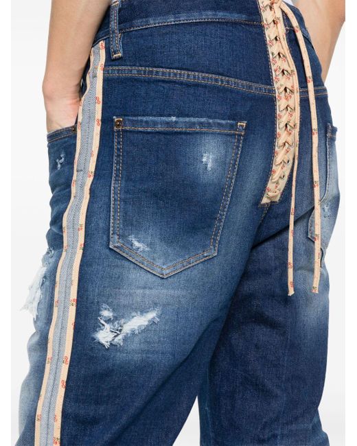 DSquared² Straight-Leg-Jeans mit Streifen in Blue für Herren