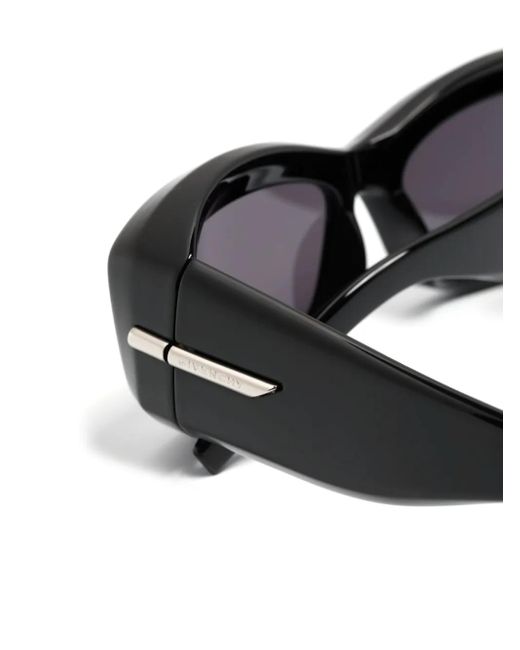 Givenchy Gray Engraved-Logo Rectangular-Frame Sunglasses