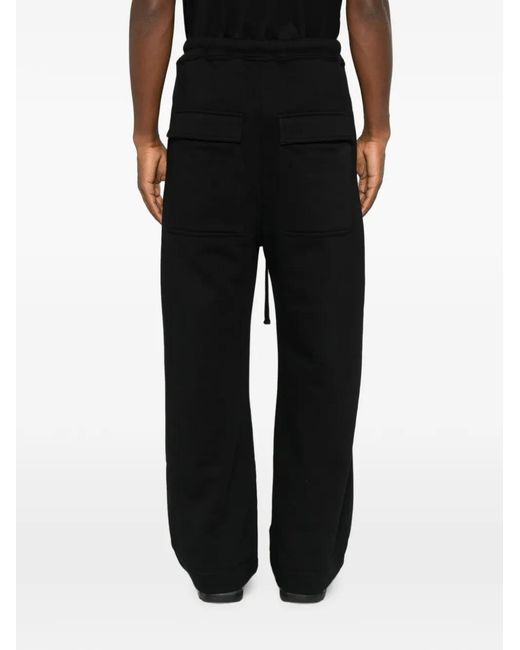 Thom Krom Black Drawstring Wide-Leg Trousers for men