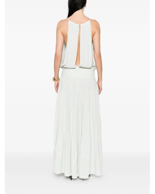 IRO White Tiered Pleated Dress