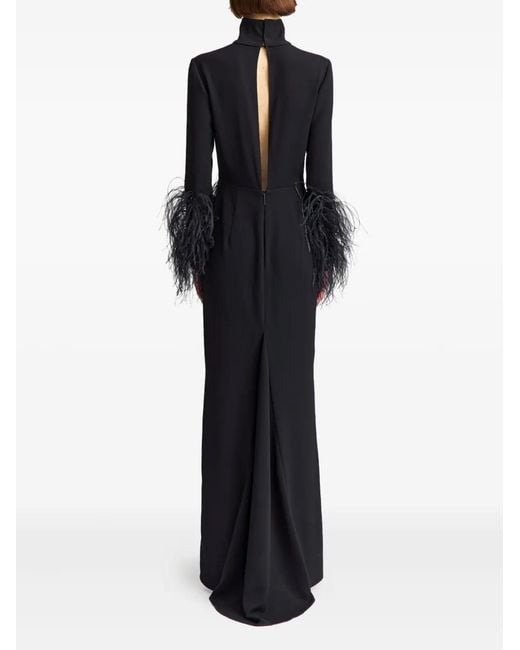 16Arlington Arios Jurk Met Veren in het Black