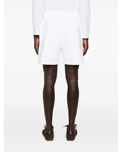 Casablanca White Monogram Appliqué Shorts for men